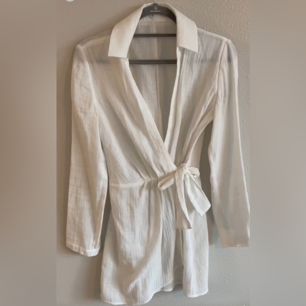 Reformation Linen tie dress